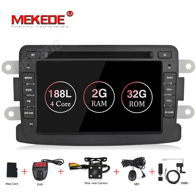 

MEKEDE Car Multimedia player Android 9.1 Automotivo 2 Din For Dacia/Sandero/Duster/Renault/Captur/Lada/Xray 2/Logan 2 GSP RAM 2G