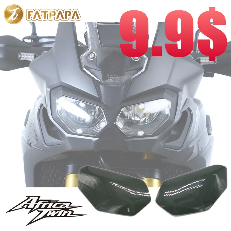 

Special Offer FOR HONDA CRF1000L 2016-2018 Africa Twin Headlight Protection Lampshade Cover BLACK