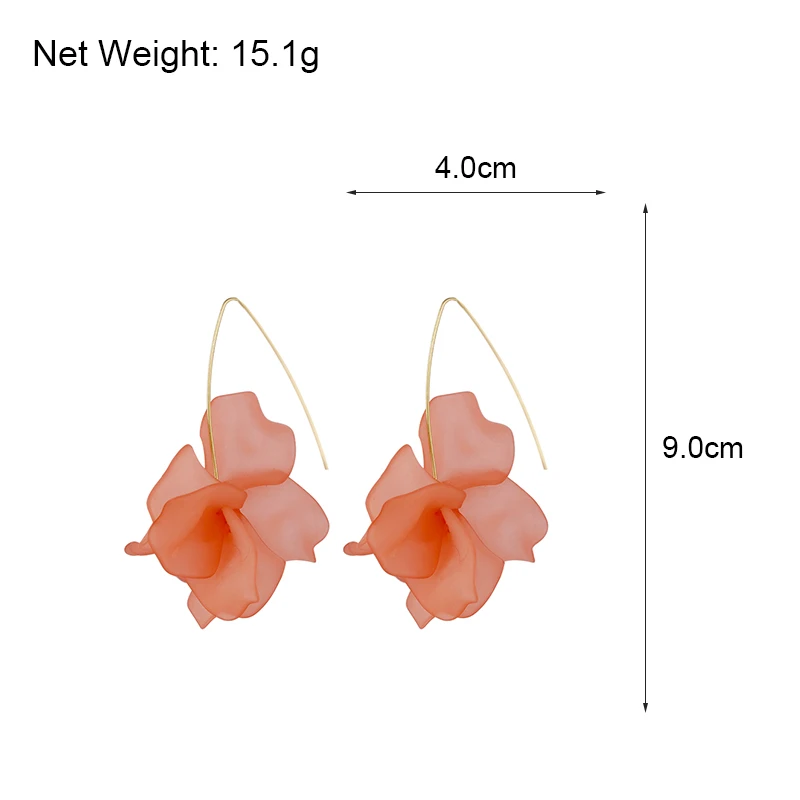 AENSOA ZA, модные полимерные розовые цветы для женщин, фирменный дизайн, богемные милые цветочные Висячие массивные серьги, свадебные ювелирные изделия в стиле бохо