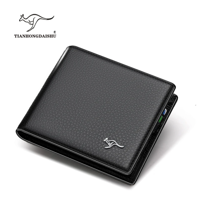 

TIANHONGDAISHU Men's short leather business cross wallet wallet men's wallet
