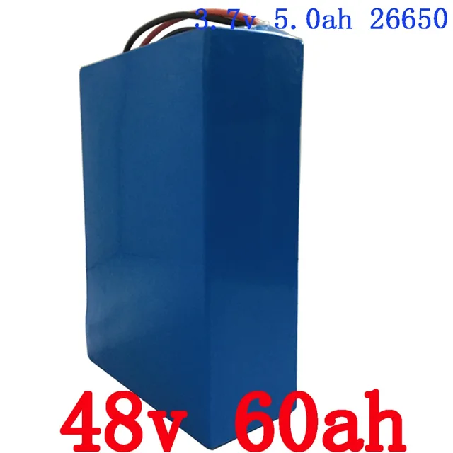 Best price at $1045 Cheap High Safety Electric Bike Battery 48V 60Ah Lithium Battery Pack 2800W eBike Battery 48v with 5A Charger Duty and Shipping Free