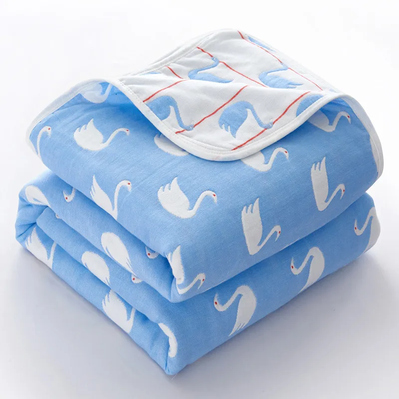6 слоев детское одеяло для новорожденных муслин хлопок пеленание ребенка основа Пеленание младенца постельные принадлежности хлопчатобумажное одеяльце Детская ванна 90*100 см