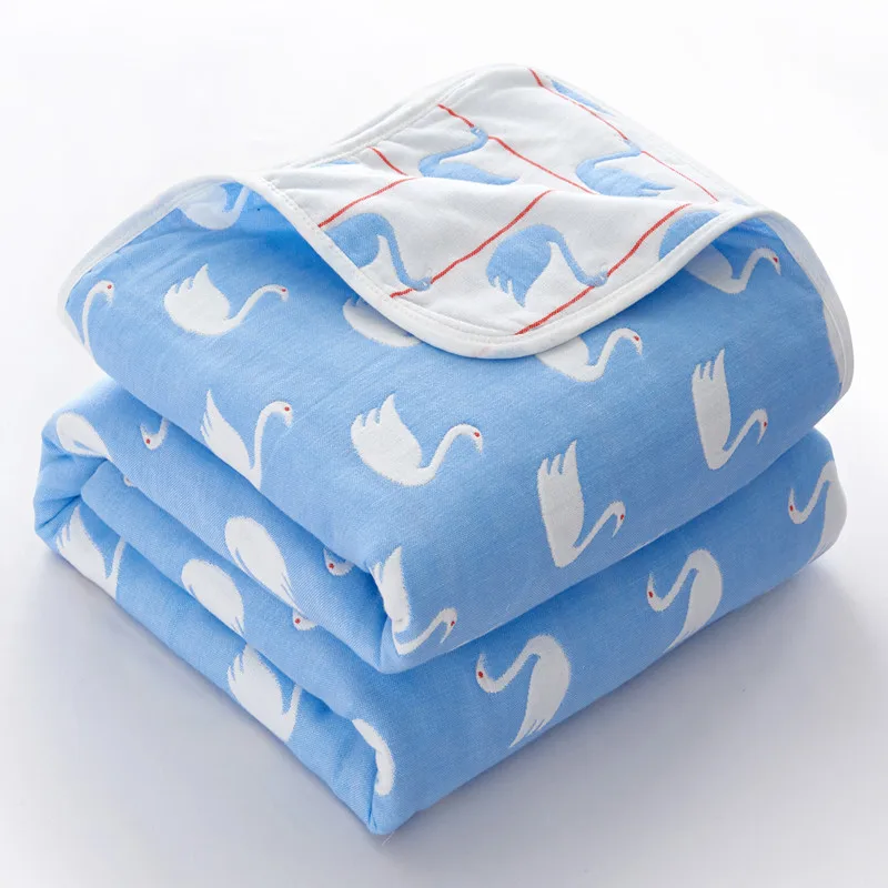 Billige 6 schichten Baby Decke für Neugeborenen Musselin Baumwolle Swaddle Baby Warp Swaddle Infant Bettwäsche Erhalten Decken Baby Bad 90*100cm