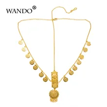 WANDO роскошный Эфиопский дизайн эфиопские монеты украшения для волос аксессуары для волос цепь/заколка для волос для эритрейских женщин подарок WS41