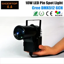 TIOPTOP TP-E17 DMX512 10 Вт светодиодный Pinspot свет с DMX512 Управление 10 Вт светодиодный Pin пятно освещение проекции RGBW 4IN1 рождественский