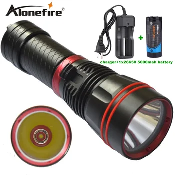 

Alonefire DX1S 1SET Diver Flashlight LED Torch cree xm-l2 constant current 26650 rechargeable batteries Underwater Diving Light