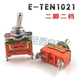 10 шт. E-TEN1021 ВКЛ-ВЫКЛ SPST тумблер 2 шпильки 15A 250VAC мощность переключатель кулисный переключатель