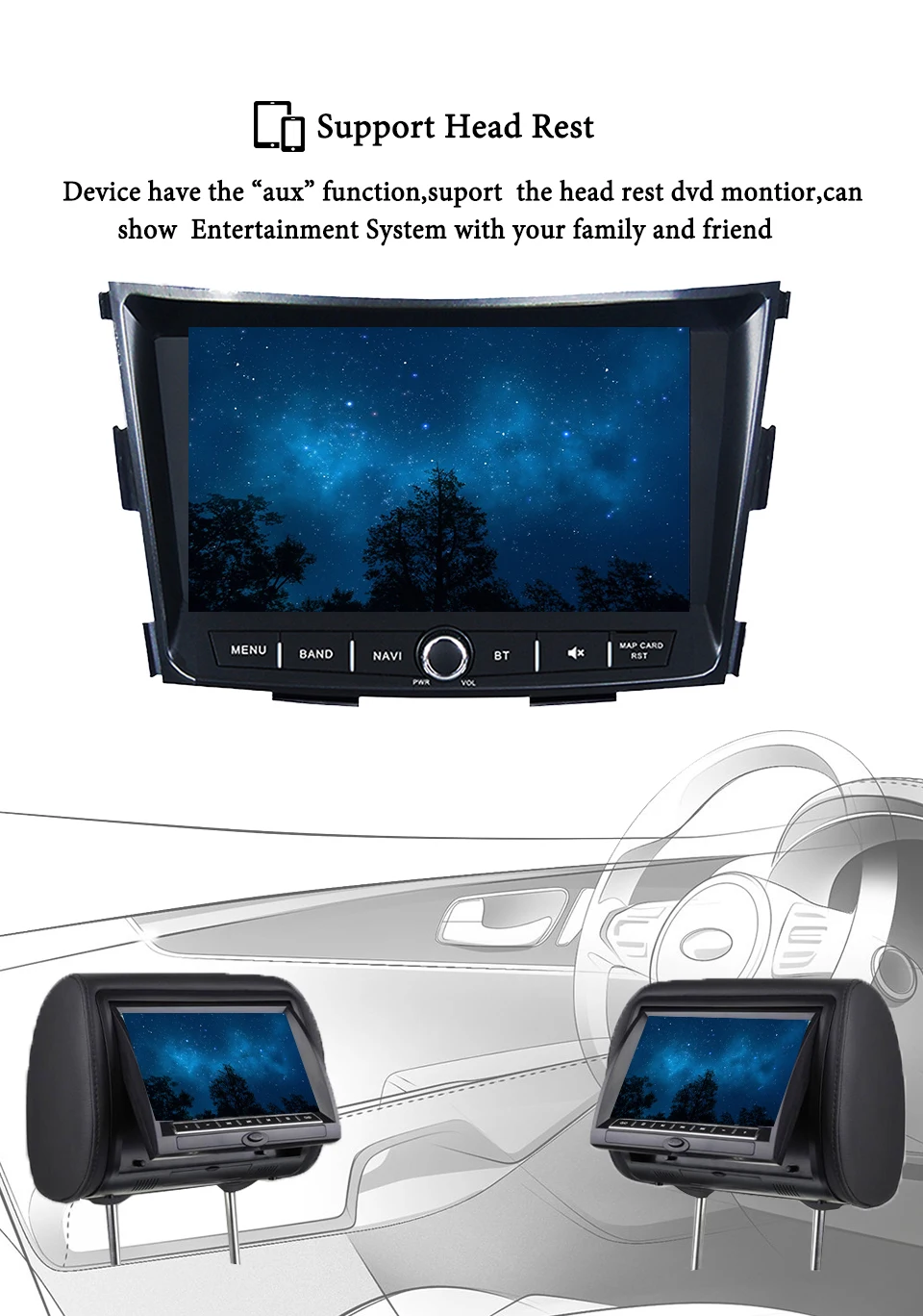 Discount 8 Inch Android 9.0 HD IPS 4+64GB CAR DVD PLAYER Multimedia GPS RADIO For SSANGYONG TIVOLI 2015 2016 2017 2018 OBD Stereo Audio 12