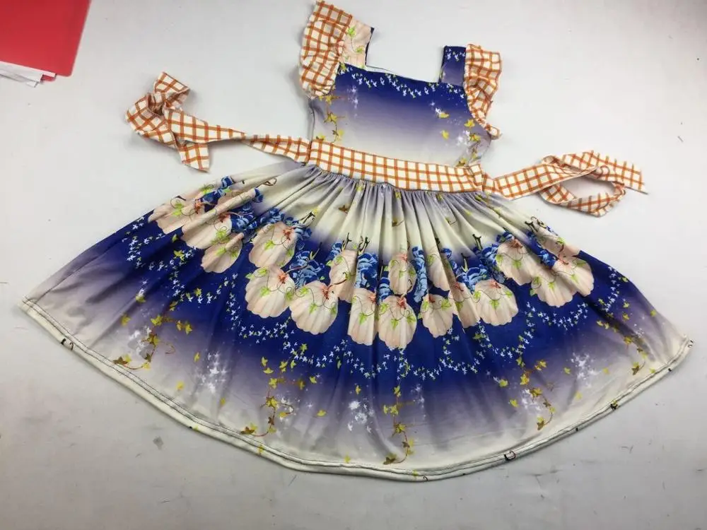 

Summer hottest most popular pumpkin dress straps stars dress into autumn children girl dress design boutique rotating dress