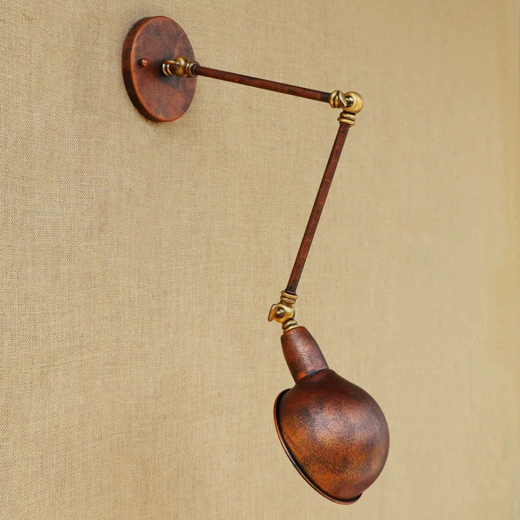 Industrial Loft Style Edison Wall Sconce Swing Long Arm Vintage Lamp Iron Light Fixtures Indoor Lighting Lamparas|edison wall sconce|wall sconceiron