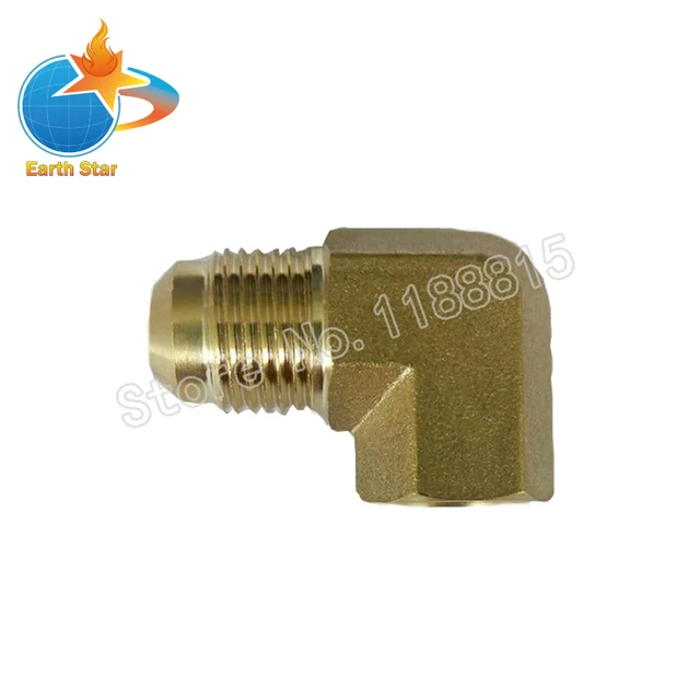 Cheap 2 PCS / LOT Brass Elbow 3/8 flare + 1/4"NPT thread 90 degree Brass connector Cheap 2 PCS / LOT Brass Elbow 3/8 flare + 1/4"NPT thread 90 degree Brass connector