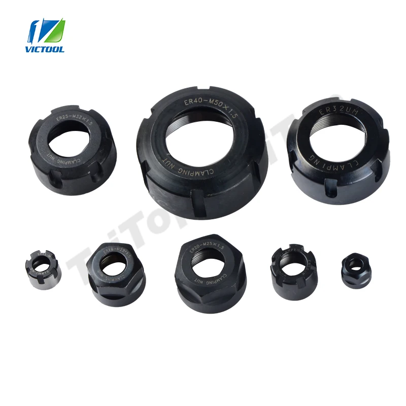 

2pcs precision spring collet nut ER8 ER11 ER16 ER20 ER25 ER32 ER40 clamping tools for CNC milling engraving machine er11 nut
