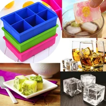 6 Сетка Силиконовый поднос для льда квадратной формы форма для льда самодельный Лед Крем производитель Желе Форма для пудинга для вина барная Питьевая аксессуары