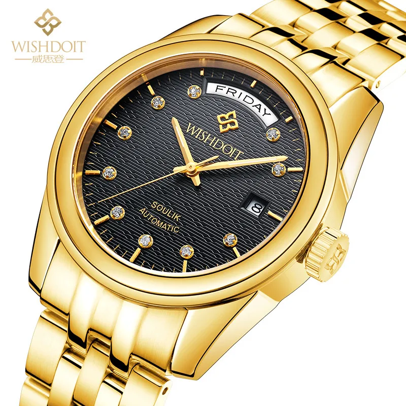 Top Brand Luxury Gold Watches Metal Watch Bracelets Automatic