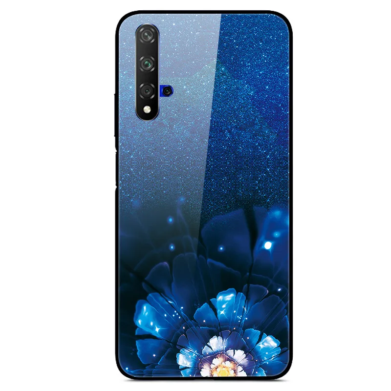 3D Cat Print Tempered Glass Phone Case Cover