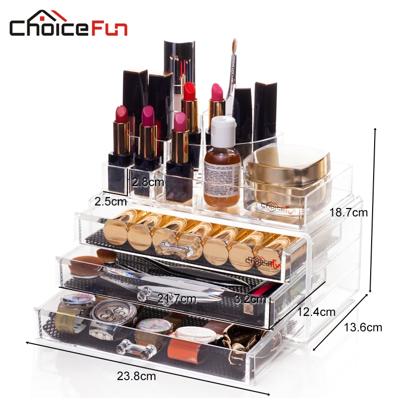 CHOICE-FUN-Acrylic-Makeup-Organizer-Storage-Box-Cosmetic-Organizador-de-maquiagem-Makeup-Storage-Drawers-Organizer-SF