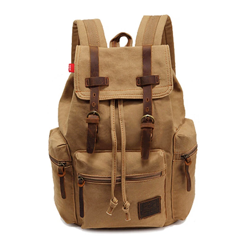 

New Fashion Men's Backpack Vintage Canvas Mochila Feminina Men's Outdoor Travel Bags Large Capacity Laptop Knapsack Student Bag