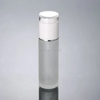 

60ml glass bottles with white press pump and white cap,frosted glass lotion bottles , Cosmetics containers,Cosmetic Packaging