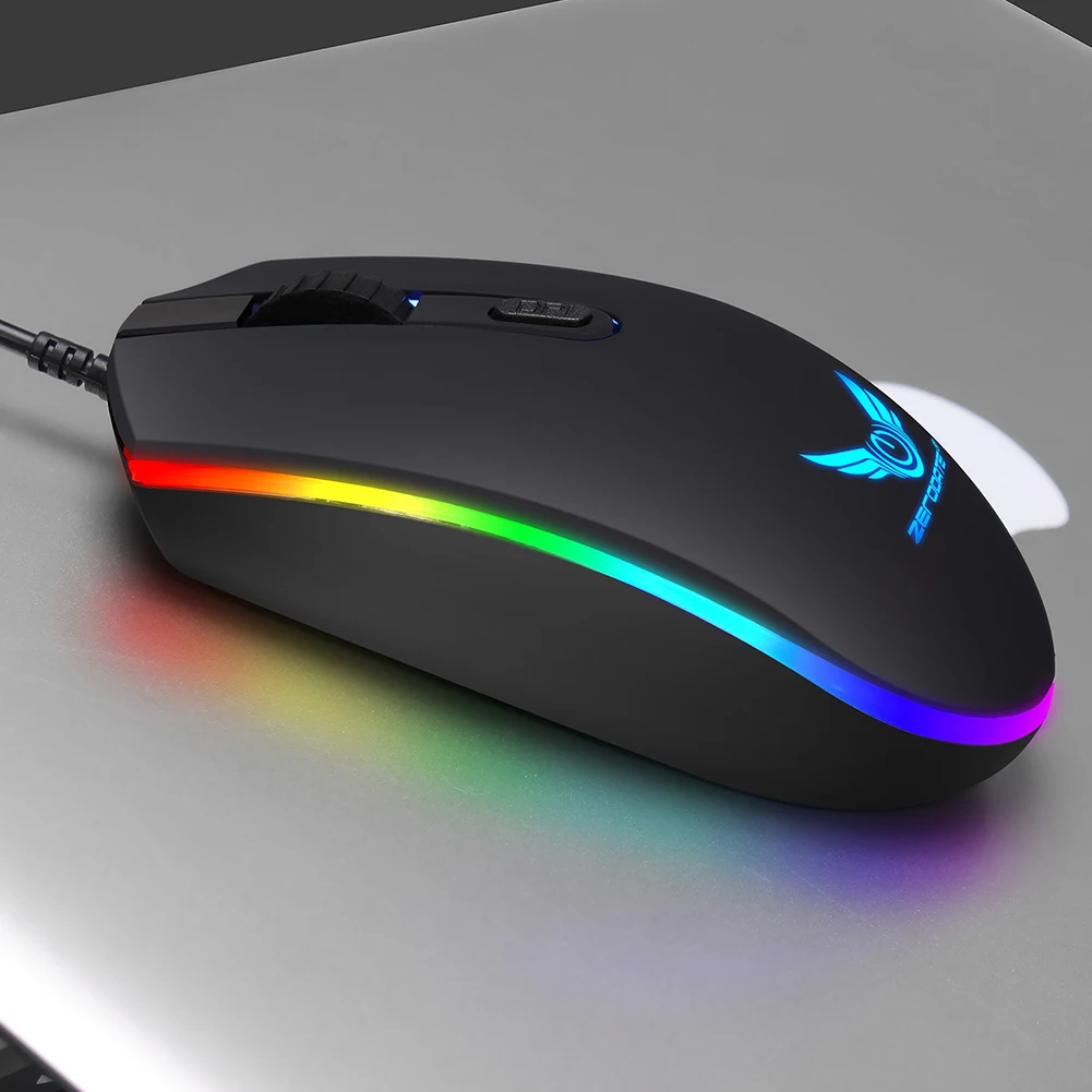 S900 подсветка RGB светодиодный эргономичная оптическая мышь 1600 dpi игровая мышь компьютер 4 кнопки USB Проводная мышь#0124