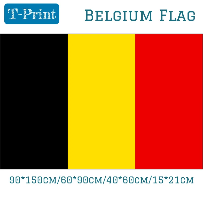 

90*150cm 60*90cm 40*60cm 15*21cm 5*3FT Belgium National Flag polyster banner