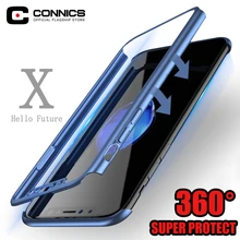 Фотография CONNICS Luxury Case Cover For iPhone X 10 Slim Thin Phone Back Cover for iPhone Case X Full Coverage Bumper Coque Protection 