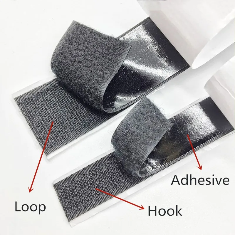 

10 Yd Fastener Tape Self-adhesive Magic Stickers Hook and Loop Fastener With Glue Soft Hooks Loops Sewing Home Decor Accessories