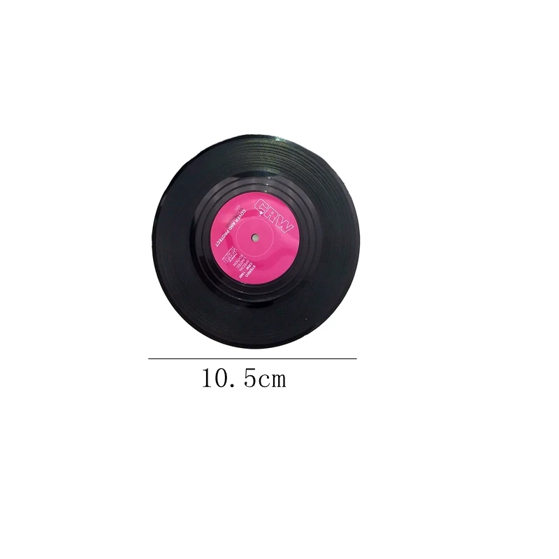 Виниловая посуда в стиле ретро 6 шт./компл.|record drinks coasters|drink placematcup mat |
