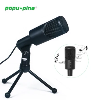 

SF-960 Studio Condenser Microphone Computer USB Omnidirectional Tabletop Microphone Noise Cancelling Karaoke with Tripod Stand