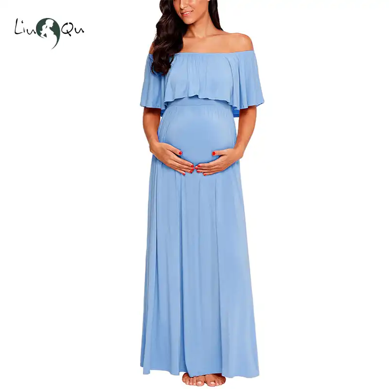 blue baby shower dress plus size