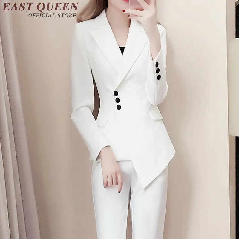 Для женщин s Деловые Костюмы Блейзер белый черные деловые костюмы для Женская мода офис единые конструкции Для женщин DD254
