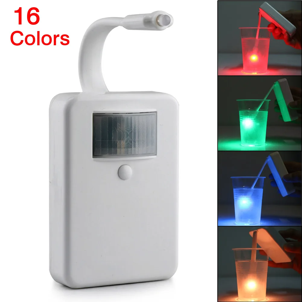Sensor Toilet Light 16 Colors PIR Motion Sensor Toilet Night Light lamparas Battery Operated Bathroom Automatic led lamp