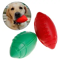 ПЭТ мяч регби TPR резиновая игрушки интерактивные плавающий собака, кошка, щенок тренировка собак, игры Овальный нетоксичные игрушка