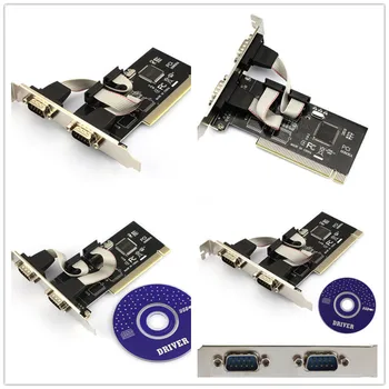 

New Serial PCI to 2 Ports COM 9 Pin Series RS232 Card Adapter Win 7 VISTA XP FO