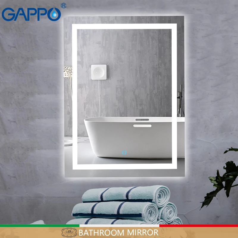Gappo حمام LED مرايا مرآة مكياج خفيفة أضواء مرايا الحمام المستطيل Gappo حمام LED مرايا مرآة مكياج خفيفة أضواء مرايا الحمام المستطيل