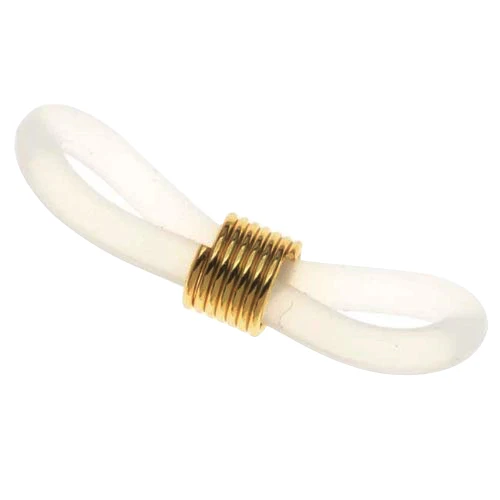 

NEW Ends For Eyeglass Chain / Holder - Gold + Clear(24)