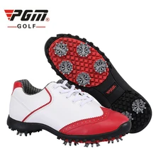 PGM Для женщин британский стиль Туфли для гольфа Водонепроницаемый дышащая микрофибра кожа Спортивная обувь нескользящие Восемь коготь обуви ногтей спортивная обувь