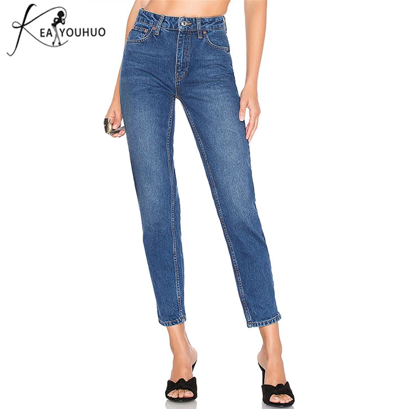 

New 2019 Plus Size Pants Boyfriend Jeans For Women Skinny Jeans Woman With High Waist Jeans Woman Trousers Denim Mom Jeans Femme