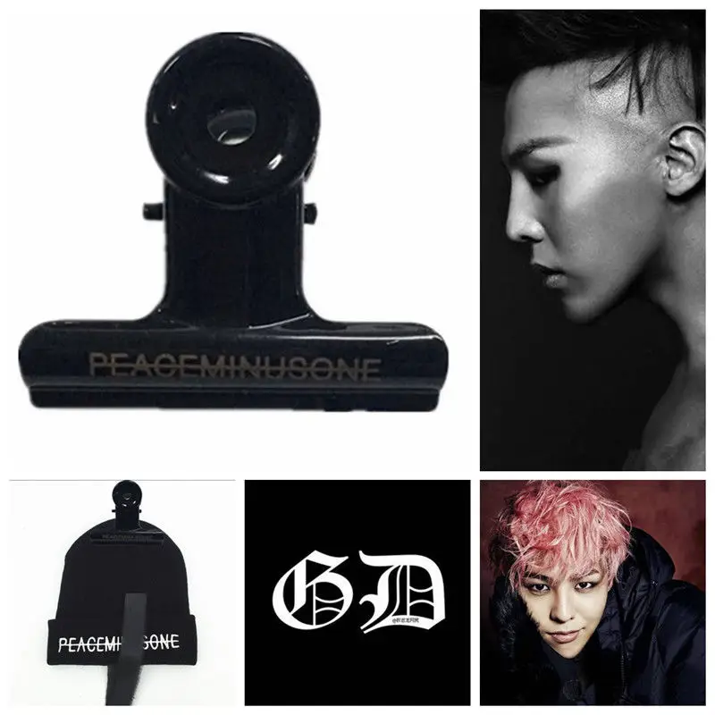 

Kpop Bigbang G-Dragon Clip GD Merchandise Peaceminusone Clamps Clips Black Metal