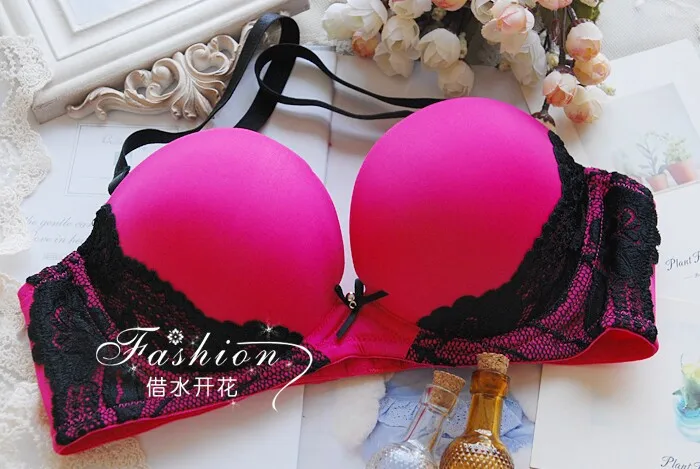 luxury secret women bra set deep V push up lingerie Sexy lace bra & brief underwear set for ladies(10)