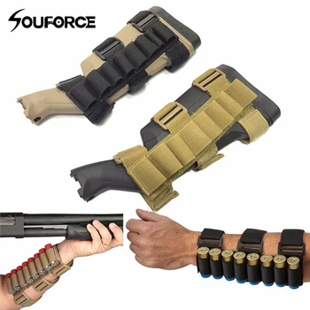 

2 Color Tactical Military Hunting 8 Rounds Shooters Sleeve Shell Holder Forearm Bullet Mag Pouch Hunting Bag