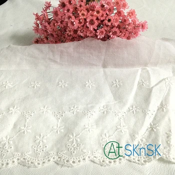 

14 CM Wide White Eco-friendly Lace Fabric Lace Ribbon Hollow Woven Plant Floral for DIY Clothing Elastic Fabric Decor Applique