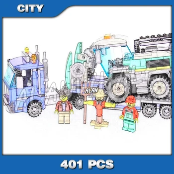 

401PCS City Farm Transport Trailer Truck Scarecrow Figure Building Blocks Assemble Toys Compatible with Lago