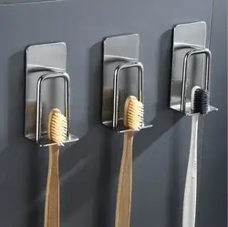 Творческий 304 Нержавеющая сталь Зубная щётка настенный держатель всасывания Аксессуары для ванной комнаты Набор Кружка Зубная щётка