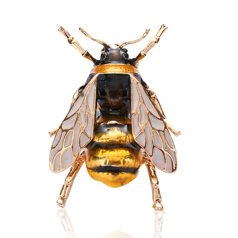 

Hot Vintage Bee Metal Brooches Insect Brooch Pin Women&Men Jewelry Cute Small Bumblebee Badges Fashion Cloth Decors Accessories