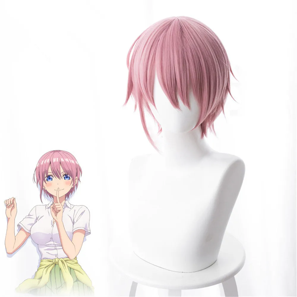 Парики для косплея Gotoubun no Hanayome Nakano Ichika короткие прямые парики Хэллоуина