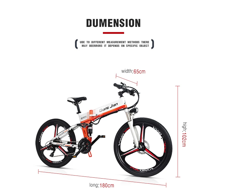 Clearance portable electric bicycle bicy Hydraulic oil brake Mountain 48V350W 10.4Ah+18AH Lithium Battery EBike Inside Li-on Batt 8