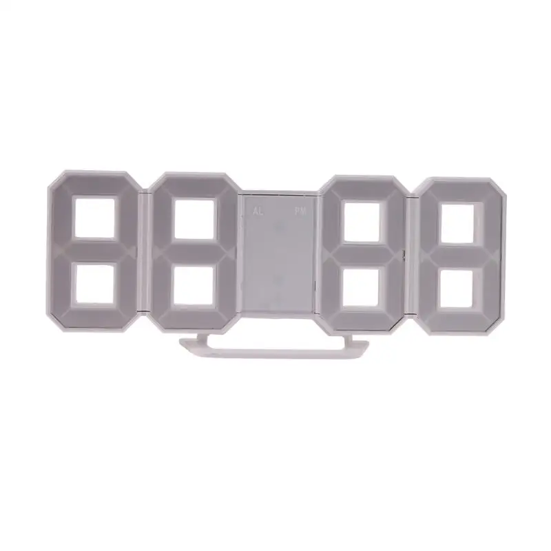 

New Creative 3D 4 Digital LED Table Wall Clock Timer Home Decoration Desk Alarm Snooze Alert 12/24Hour Display Novelty Lighting