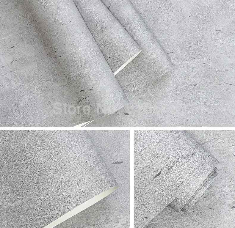 Ретро Ностальгический цемент серый ПВХ Отшелушивающий водонепроницаемый обои Ресторан магазин одежды обои гостиной Papel де Parede