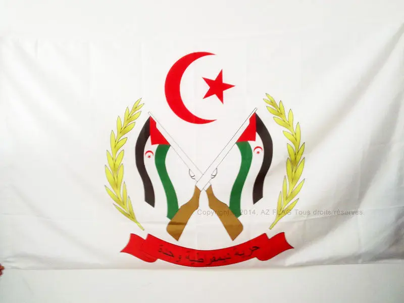 Герб polisario спереди сахрави Крытый открытый баннер флаг 3x5 пользовательских США