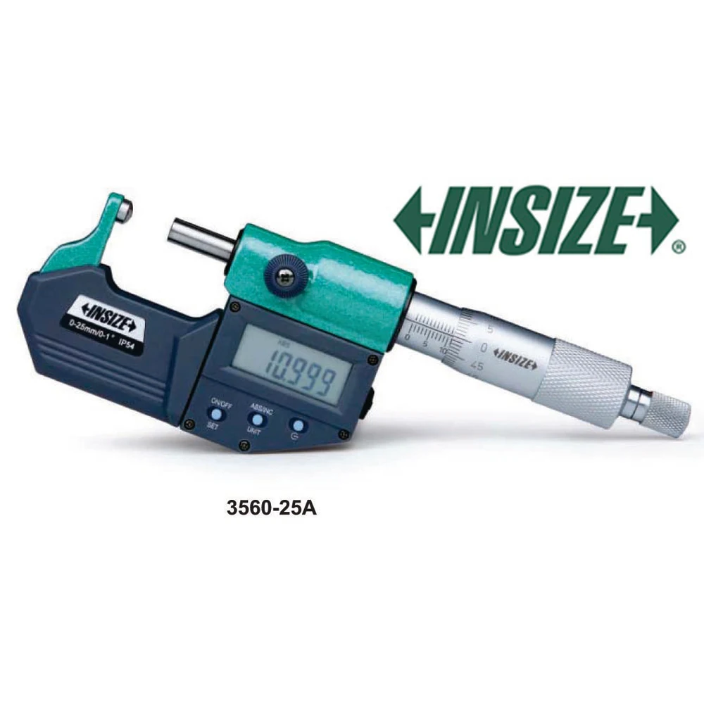 

3560-25A INSIZE IP54 Range 25mm digital spherical anvil tube micrometer data output CNC measuring tools